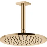 GESSI Rilievo, Antikalk-Kopfbrause D250 mm, mit Gelenk und Deckenrohr 261 mm, 1/2 Anschluss, 59152735, Farbe: Warm Bronze