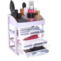 Ecarla Kosmetik Organizer mit Schubladen Ordnungssystem | Aufbewahrung Make up Schmuckbox Transparent