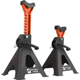 Rangierwagenheber mit Zahnstangenmechanismus + Gummi 3t 2 Stück Pro-Tech TOOLS 40799