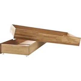 Home Affaire Bettschubkasten HOME AFFAIRE "Tommy", braun (wildeiche), B:166cm H:23cm T:62cm, Massivholz, Schubladen, Bettschubkasten, aus massivem Wildeichenholz, in unterschiedlichen Breiten