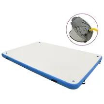 vidaXL Aufblasbare Schwimmmatte Blau und Weiß 300x300x15 cm