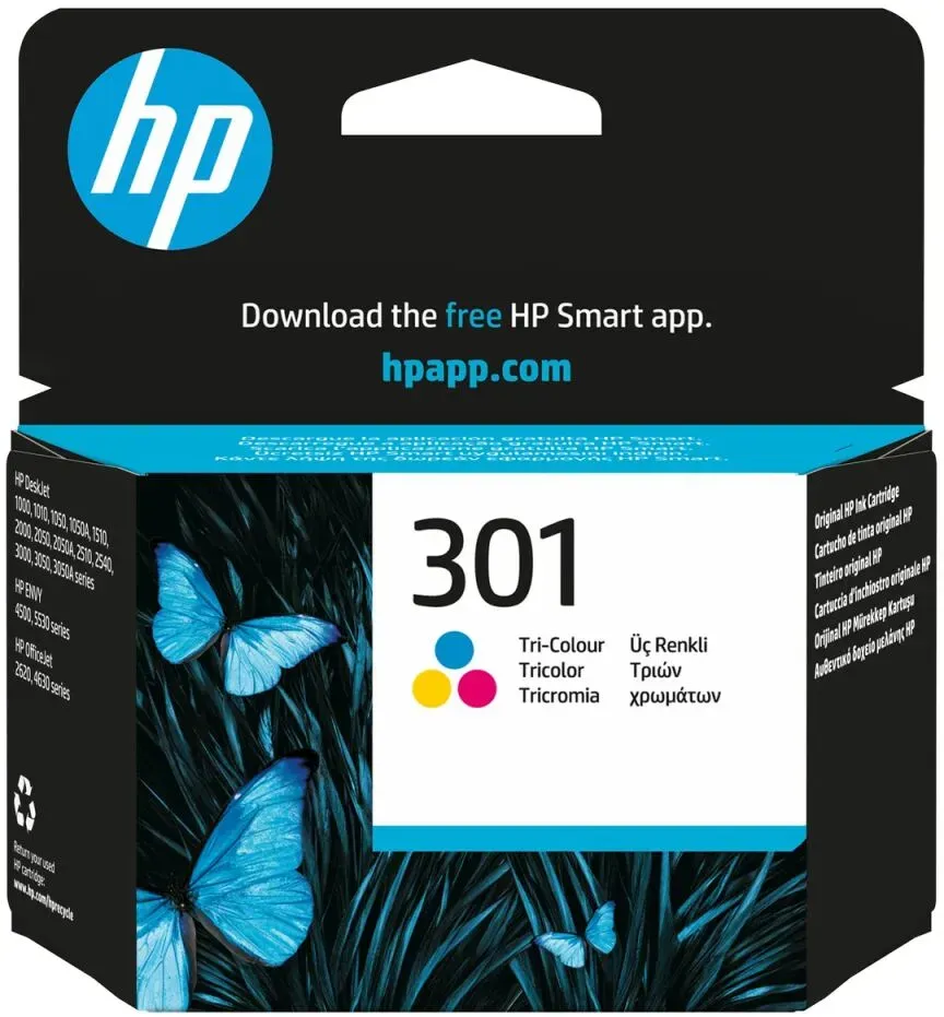 HP 301 Cyan/Magenta/Gelb Original Druckerpatrone