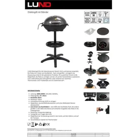 LUND Elektrogrill mit Basis 67420