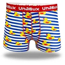 Unabux Boxershorts BLACK WHITE RABBIT blau/gelb/weiß S 2er Pack