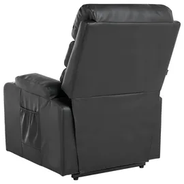 Beliani Elektrischer Fernsehsessel Kunstleder 79 x 105 x 91 cm Schwarz mit Fernbedienung