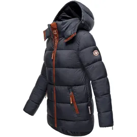 Navahoo Winterjacke Wattewölkchen navy / kastanienbraun / weiß M