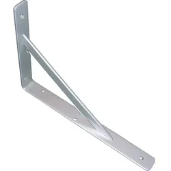Konsole Schwerlast Stahl mit Steg - weiß-aluminium lackiert , 495x330 mm