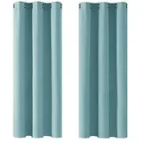 Deconovo Single Blackout Curtains Thermo-Verdunkelungsvorhänge für Schlafzimmer, Polyester, 140 x 260, 2