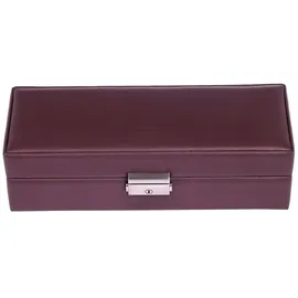 SACHER Uhrenetui für 5 Uhren cadeluxe/Bordeaux (Vollrindleder)