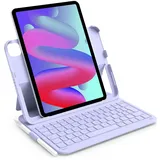 Inateck Ultraleichte Tastatur Hülle für iPad Air 6 11 Zoll 2024,iPad 10 Gen. 2022,iPad Air 5/4 (2022/2020) 10,9 Zoll,iPad Pro 11 4/3/2/1, Hoch-/Querformat Ständer, QWERTZ, mit Stifthalter,BK2007