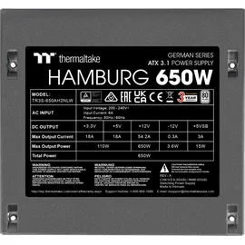 Thermaltake Hamburg 650W ATX3.1 80+