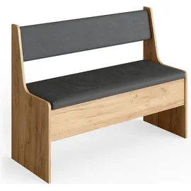 Vicco Roman eiche 107cm Sitzbank mit Truhe Esszimmerbank für Esstisch