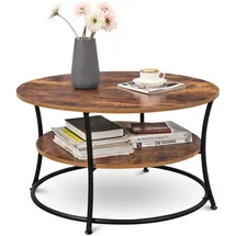 holz4home® Couchtisch Lillie mit 2 Ablagen