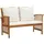 vidaXL Garten-Lounge-Set natur/weiß 310263