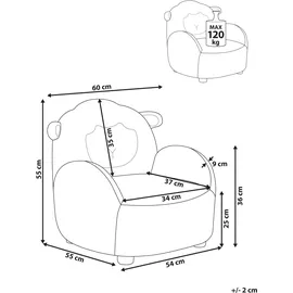 Beliani Kindersessel ULA Bouclé  weiß