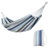 your GEAR yourGEAR Maui - XL Hängematte 220 x 120 cm | Smaragd (Grün) oder Aqua (Blau) |240 kg Labor geprüft | Baumwolle Tuchhängematte | Packtasche [Aqua]
