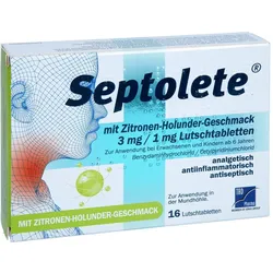 Septolete mit Zitronen-Holunder-Geschmack 3mg/1mg