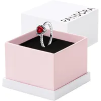 Pandora Damenring Erhabenes Herz Rot 60/19,1