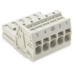 Wago 831-3205/000-9032 1-Leiter-Stiftleiste, Push-in CAGE CLAMP®, 10 mm2, lichtgrau 83132050009032 - 24 Stück