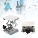 Laborhebebühne,Jectse 100X100mm Edelstahl Laborständer Hebebühne Lifter Labor Höhe von 45mm bis 150 mm
