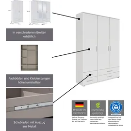 Rauch Rasa 127 x 188 x 52 cm Eiche Nachbildung/graumetallic mit Spiegel