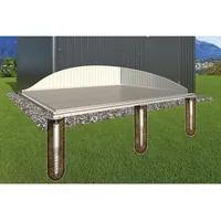 Biohort SmartBase Plus-Fundament für Gartenhaus Europa 7 294 x 294 cm Silber