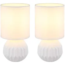 GLOBO Tischlampe Weiß 2 St.