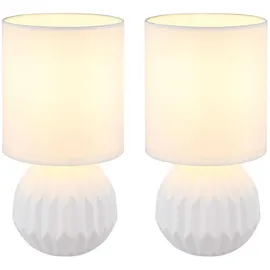 GLOBO Tischlampe Weiß 2 St.