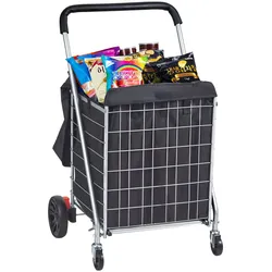 VEVOR klappbarer Einkaufswagen 90 kg Einkaufstasche mit Räder Einkaufsroller