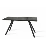 Smokey - Ausziehbarer Tisch (160 / 240 x 90 cm) aus schwarzem Glas