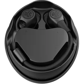 JLab Work Buds True Wireless Earbuds Black Bluetooth In-Ear-Kopfhörer, Abnehmbares Mikrofon mit Geräuschunterdrückung