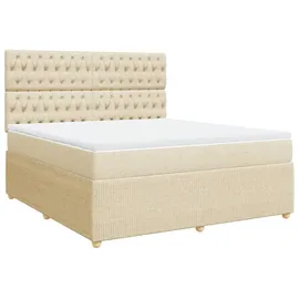 vidaXL Boxspringbett 180 x 200 cm Creme
