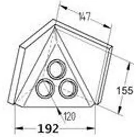 THEBO Mehrfachsteckdose 3 m Schwarz 1 St.