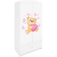 raumhirsch furniture Kinderkleiderschrank 90 x 175 x 52 cm Holzwerkstoff weiß