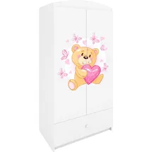 raumhirsch furniture Kinderkleiderschrank 90 x 175 x 52 cm Holzwerkstoff weiß
