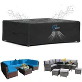 luxuskollektion Gartentisch 250 x 250 x 90 cm Schwarz