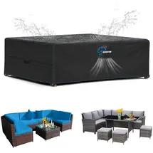 luxuskollektion Gartentisch 250 x 250 x 90 cm Schwarz
