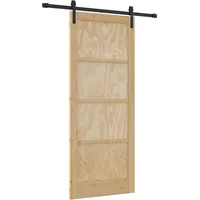 Maison Exclusive - Schiebetür Natur 86 X 211 Cm Massives Kiefernh