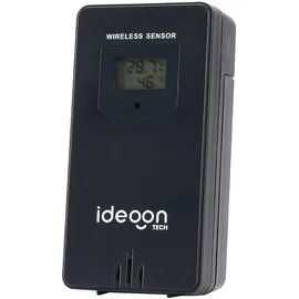 ideoon WLAN Funk Wetterstation mit XXL-Farb-Display Schwarz