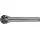 tecwerk Frässtift KUD D.6mm Kopf-L.5mm Schaft-D.6mm HM Verz.Kreuz
