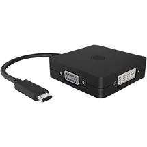 Icy Box USB-Videoadapter 4-in-1 Type-C 6 cm Schwarz