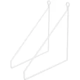 ML-Design 2 Stück Regalhalterung 25cm Weiß Metall Dreieckige Schwebe Regalwinkel