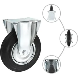 vidaXL Bockrollen 200 mm 16 Stk.