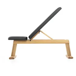 NOHrD WeightBench Eiche Kunstleder Hantelbank aus Holz