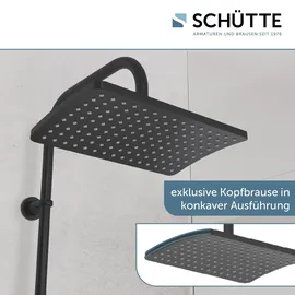 Schütte Mallorca Duschsystem mit Kopfbrause und Handbrause Schwarz 19564