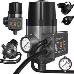 KESSER® Pumpensteuerung mit Baranzeige mit Kabel 10 bar Druckwächter elektrisch Druckschalter überwacht den Wasserdruck - automatisches Ein- und Ausschalten