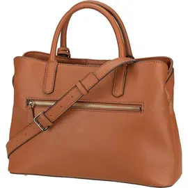 GUESS Handtasche Gregoria Large Girlfriend Satchel Cognac braun