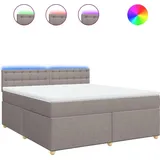 vidaXL Boxspringbett 180 x 200 cm Taupe