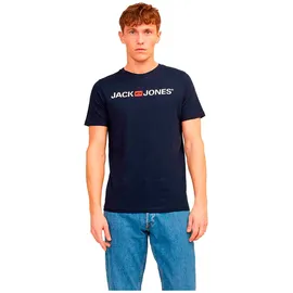 JACK & JONES Corp Logo 3 Pack Kurzarm-T-Shirt White / Pack 1 Black / 1 Navy Blazer / 1 White XS