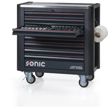 SONIC Equipment Werkstattwagen Stahl 485-tlg. grau
